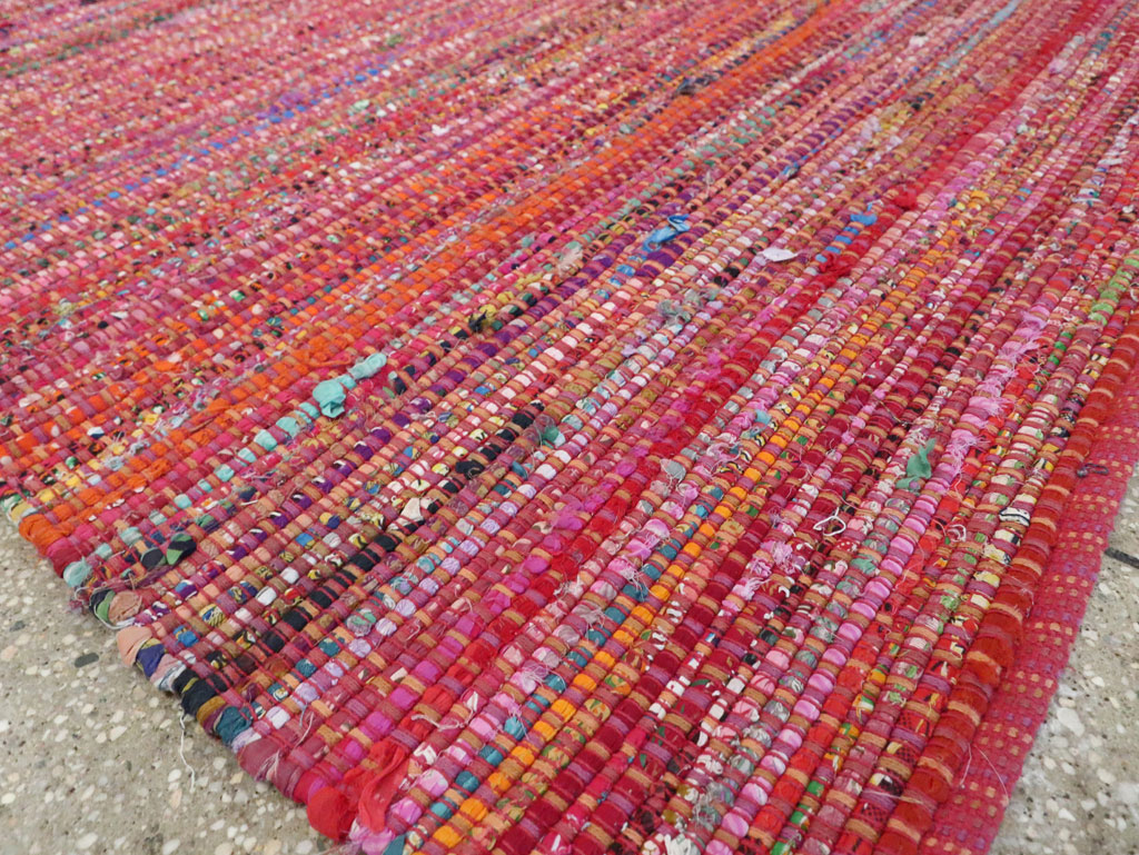 Vintage American Rag Rug, No.27654 - Galerie Shabab