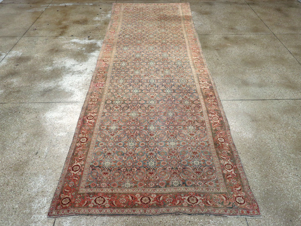 Antique Persian Bidjar Wide Gallery Runner, No.27665 - Galerie Shabab