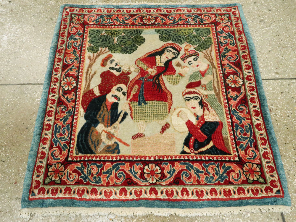 Vintage Persian Pictorial Sarouk, No.27667 - Galerie Shabab