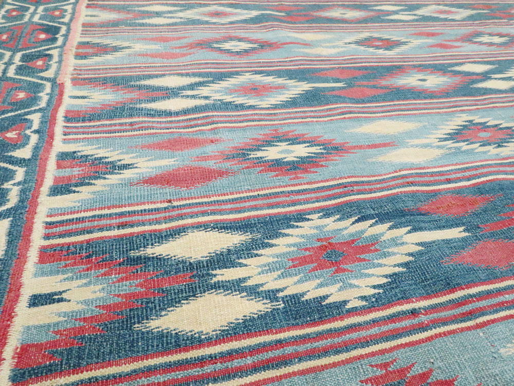 Vintage Indian Dhurrie, No.27696 - Galerie Shabab