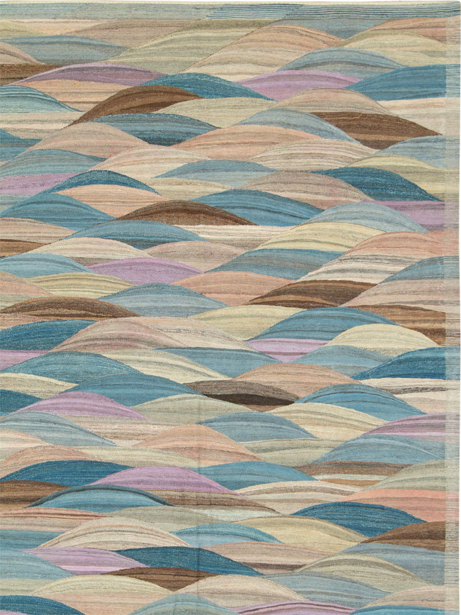 Modern Swedish Inspired Turkish Flatweave, No.27766 - Galerie Shabab