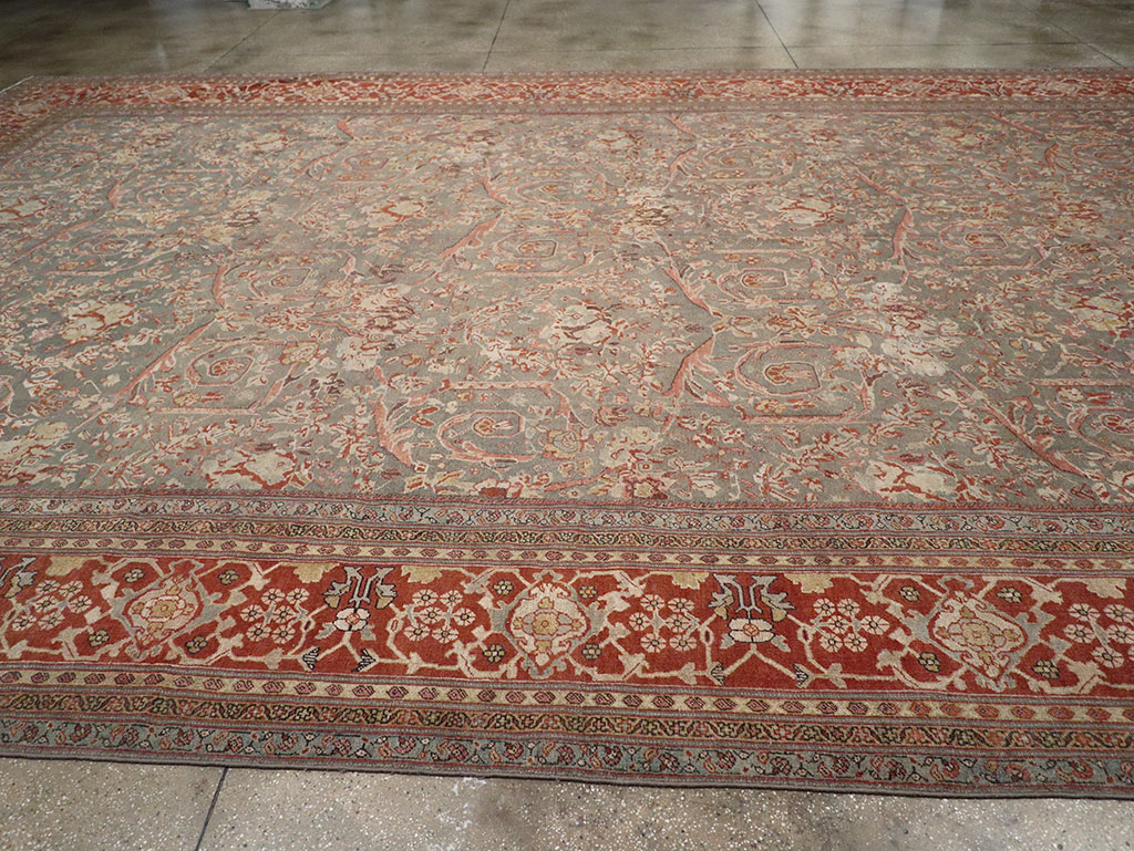 Antique Persian Mahal Oversize Carpet, No.27778 - Galerie Shabab