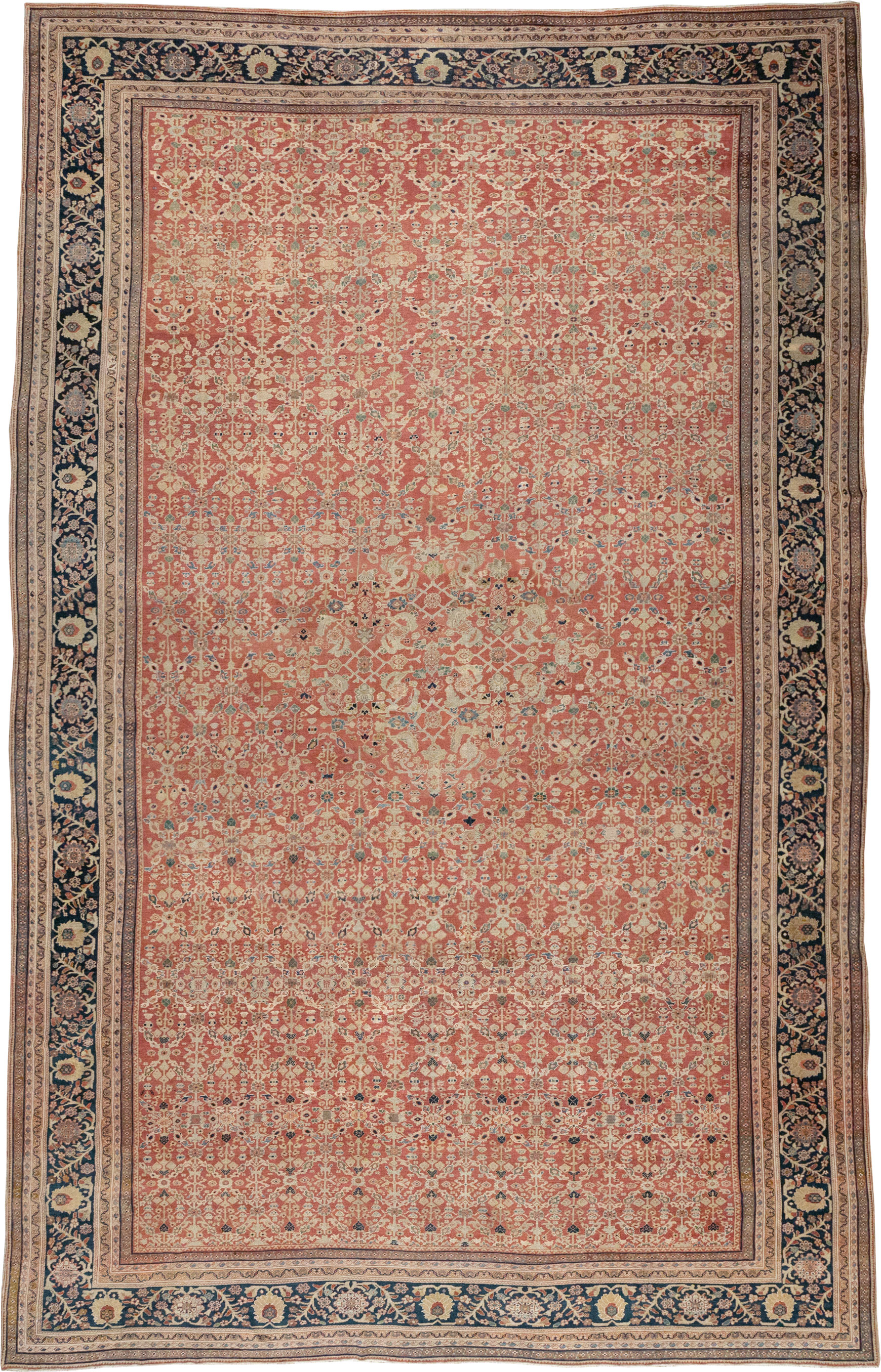 Antique Persian Mahal Oversize Carpet, No.27816 - Galerie Shabab