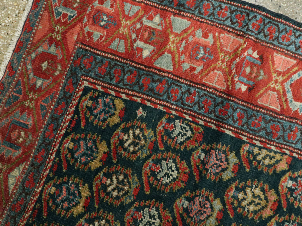 Antique Persian Kurdish Wide Gallery Runner, No.27826 - Galerie Shabab