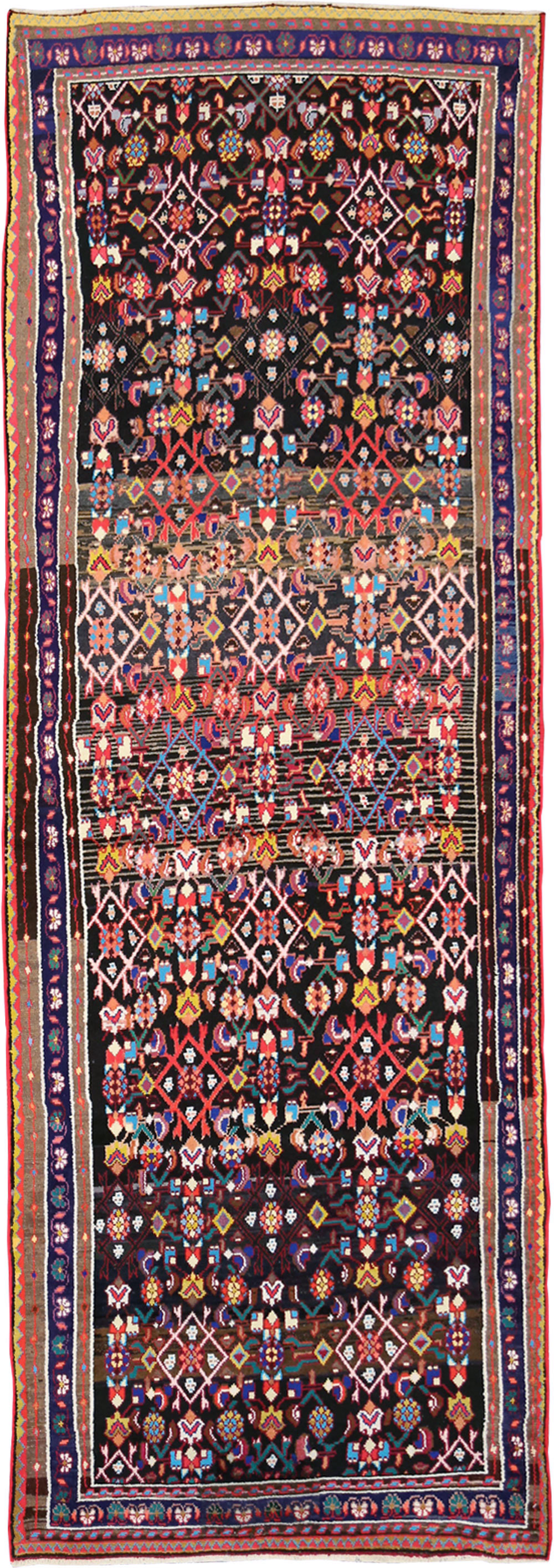 Vintage Persian Malayer Runner, No.27884 - Galerie Shabab