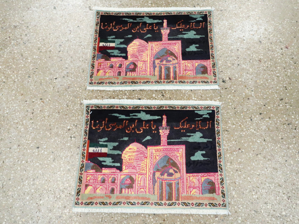 Vintage Persian Tabriz Pictorial Rug (Pair: 1 of 2), No.27929 - Galerie Shabab