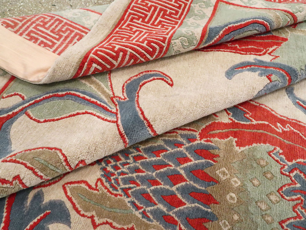 Modern Tibetan Room Size Carpet, No.27975 - Galerie Shabab