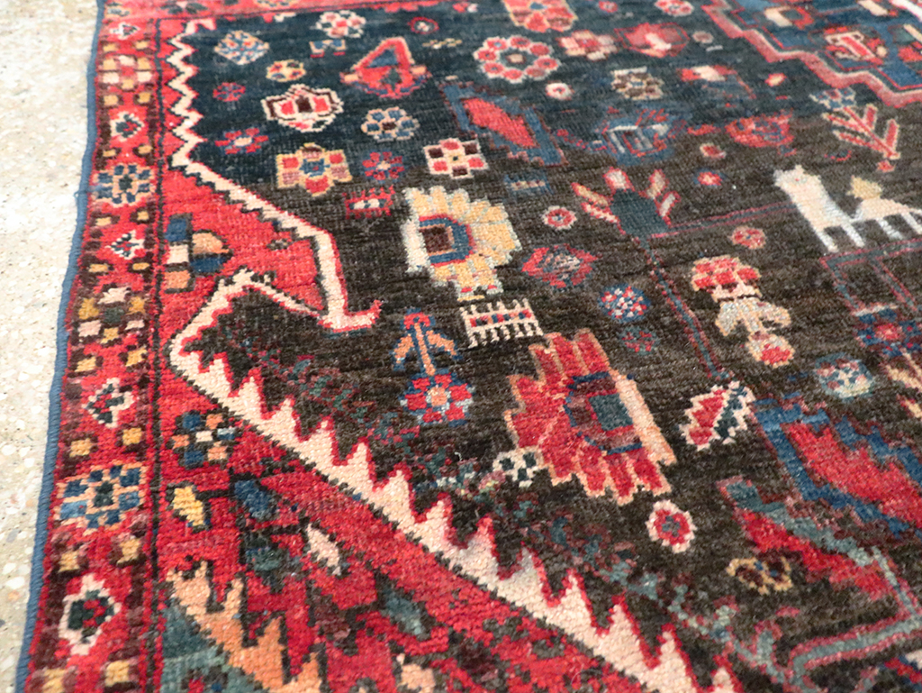 Vintage Persian Afshar Wagireh Rug, No.27997 - Galerie Shabab