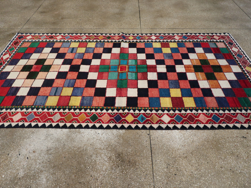 Vintage Persian Gabbeh Accent Rug (Pair: 1 of 2), No.28007 - Galerie Shabab