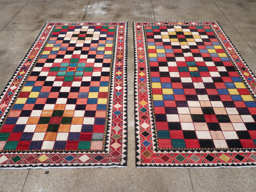 Vintage Persian Gabbeh Accent Rug (Pair: 2 of 2), No.28014 - Galerie Shabab