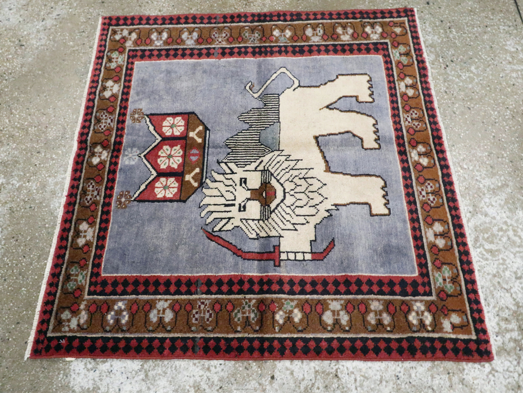 Vintage Pictorial Hamadan Rug, No.28020 - Galerie Shabab
