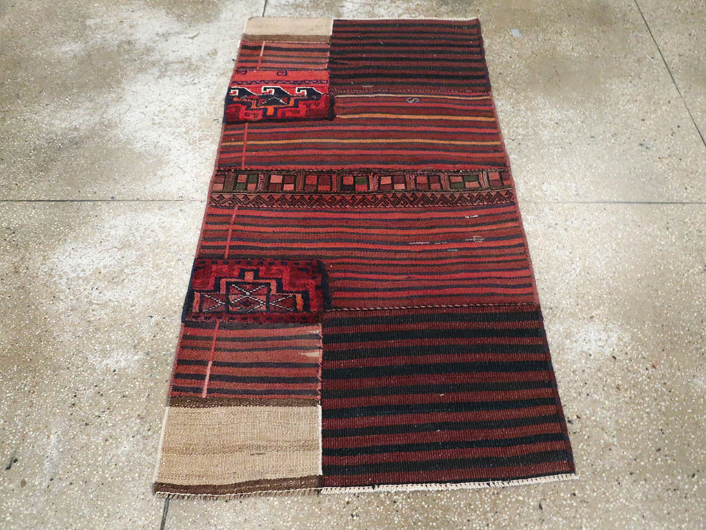 Vintage Persian Flatweave Rug, No.28048 - Galerie Shabab