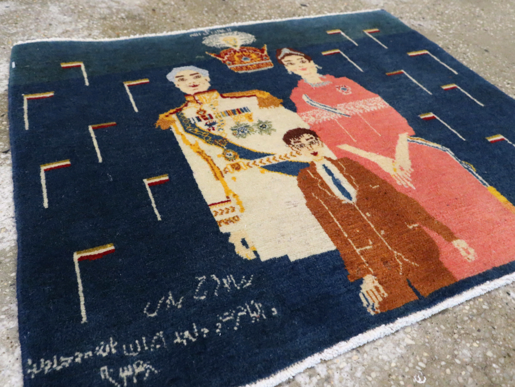 Vintage Persian Pictorial Tabriz Rug, No.28059 - Galerie Shabab