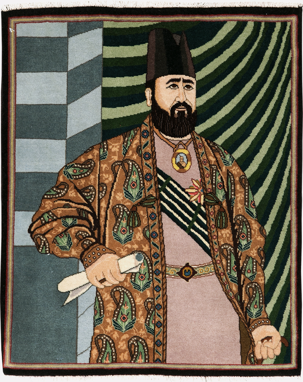 Vintage Persian Tabriz Pictorial Rug (Pair: 1 of 2), No.28093 - Galerie Shabab