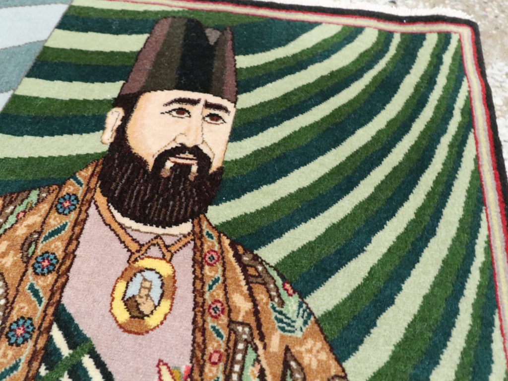 Vintage Persian Tabriz Pictorial Rug (Pair: 1 of 2), No.28093 - Galerie Shabab