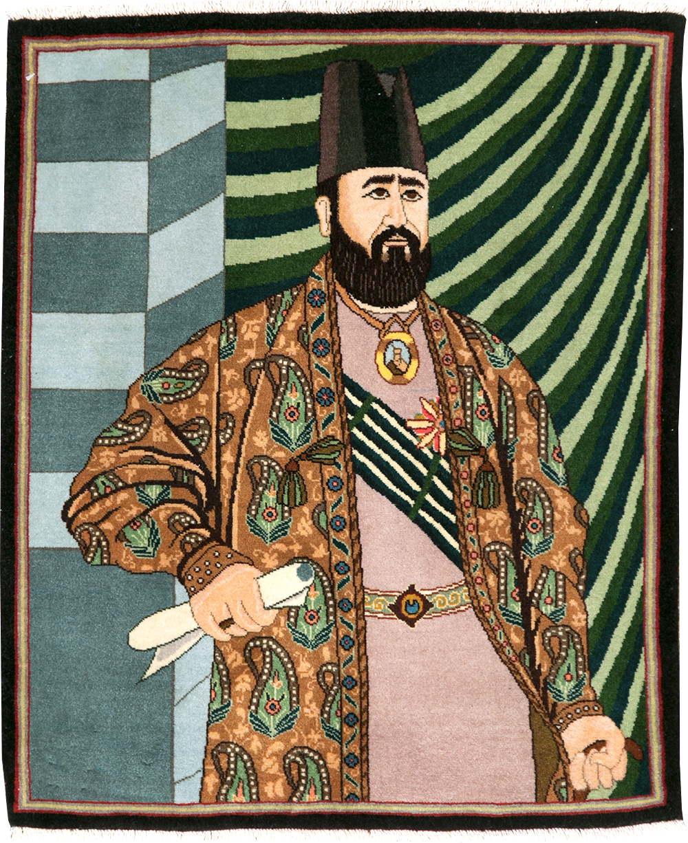 Vintage Persian Tabriz Pictorial Rug (Pair: 2 of 2), No.28094 - Galerie Shabab