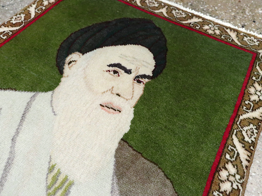 Vintage Persian Tabriz Pictorial Rug, No.28100 - Galerie Shabab