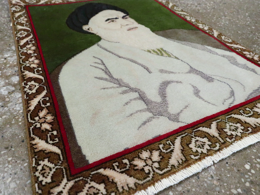 Vintage Persian Tabriz Pictorial Rug, No.28100 - Galerie Shabab