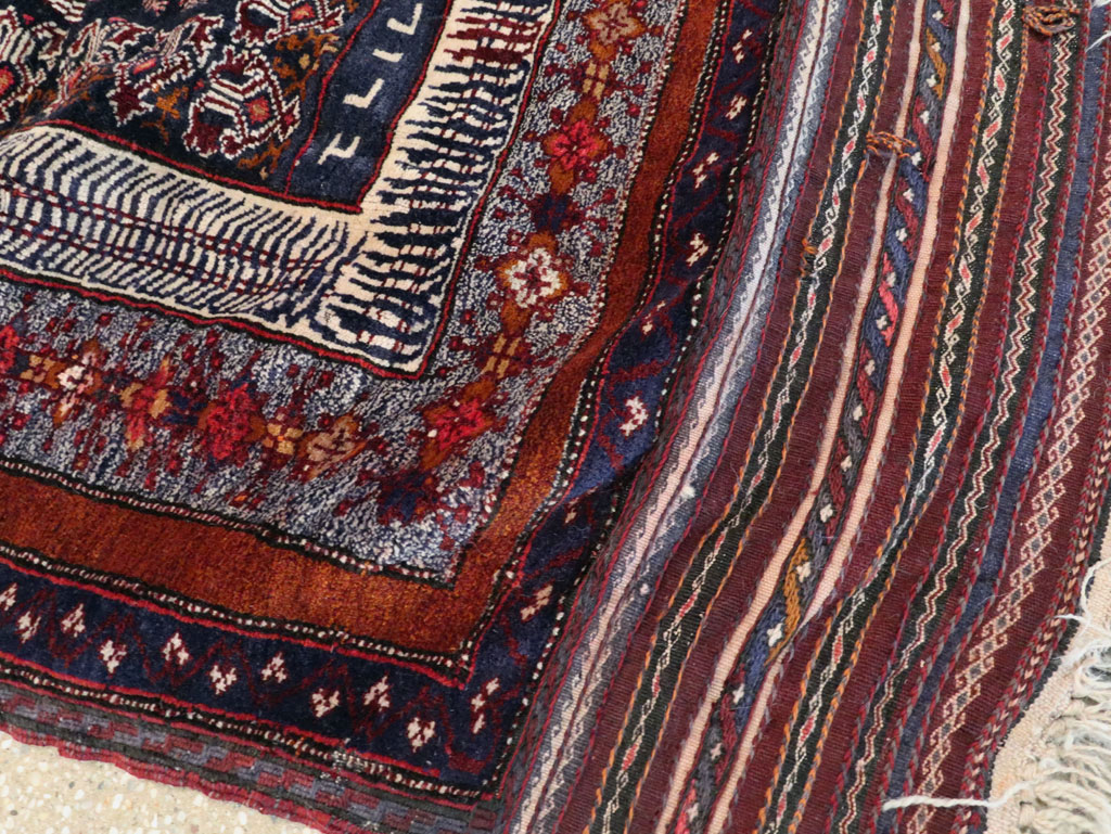 Vintage Persian Baluch Pictorial Square Rug, No.28120 - Galerie Shabab