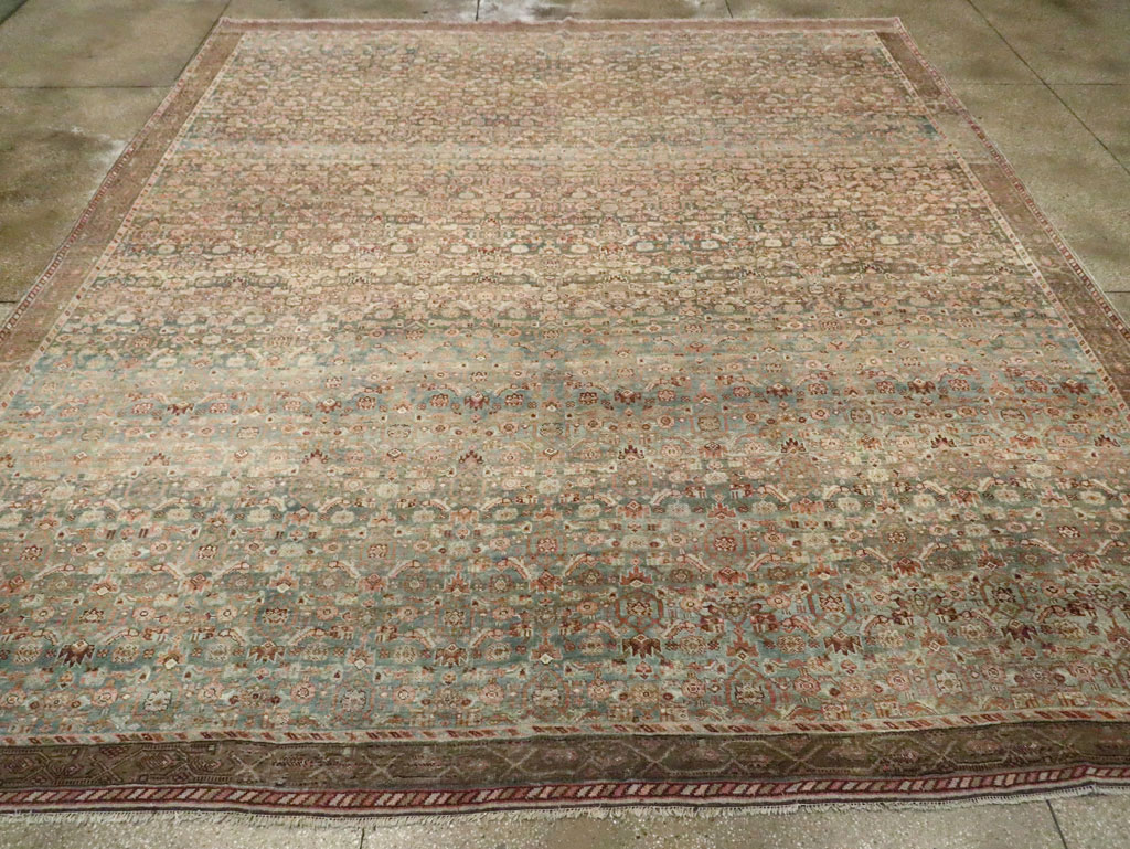 Antique Persian Bidjar Square Room Size Carpet, No.28237 - Galerie Shabab
