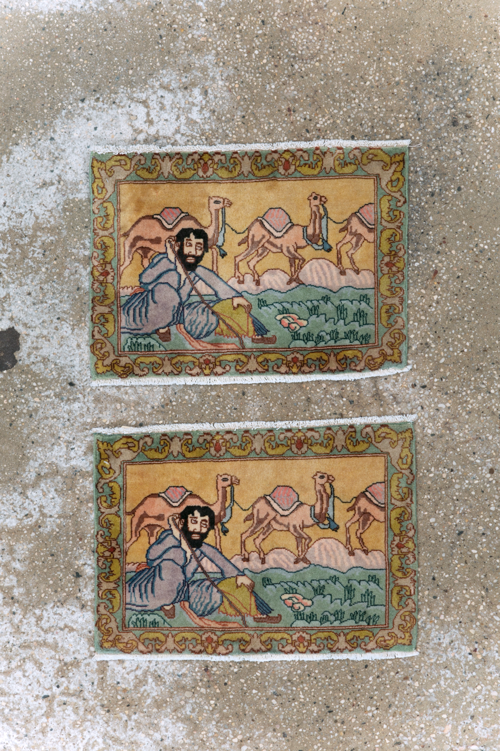 Vintage Persian Tabriz Pictorial Rug (Pair: 1 of 2), No.28316 - Galerie Shabab