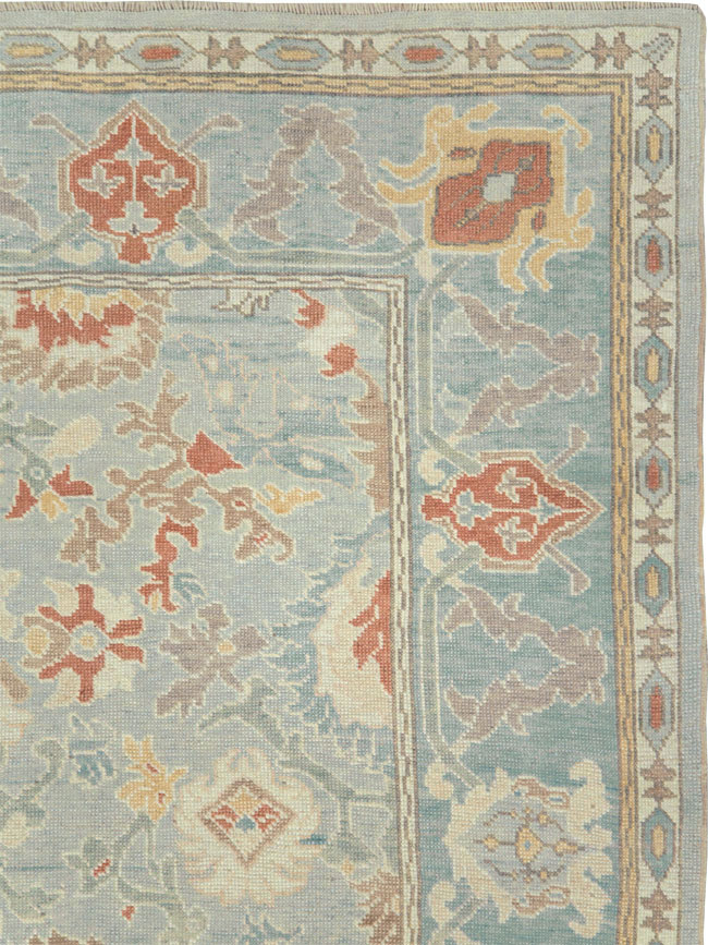 Modern Turkish Oushak Carpet, No.28332 - Galerie Shabab