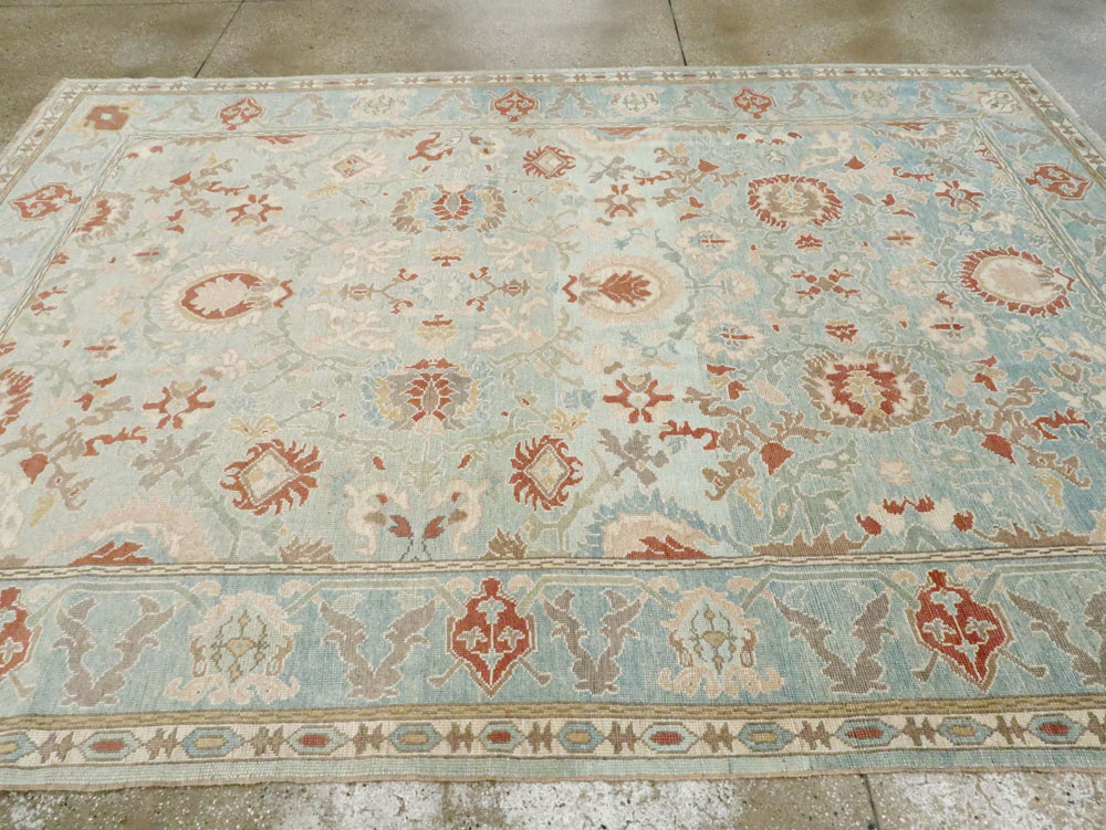 Modern Turkish Oushak Carpet, No.28332 - Galerie Shabab