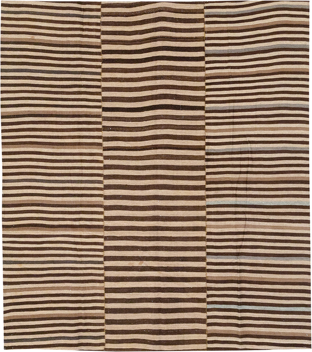 Vintage Persian Flatweave Kilim Accent Rug, No.28396 - Galerie Shabab