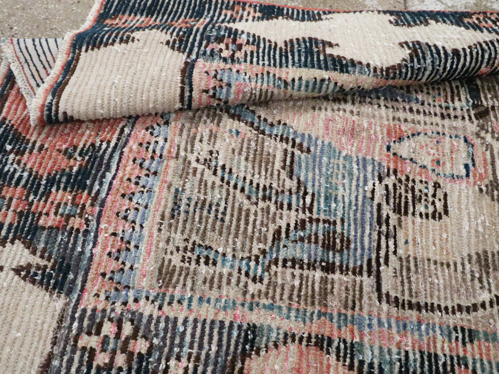 Vintage Persian Pictorial Gabbeh Accent Rug, No.28435 - Galerie Shabab