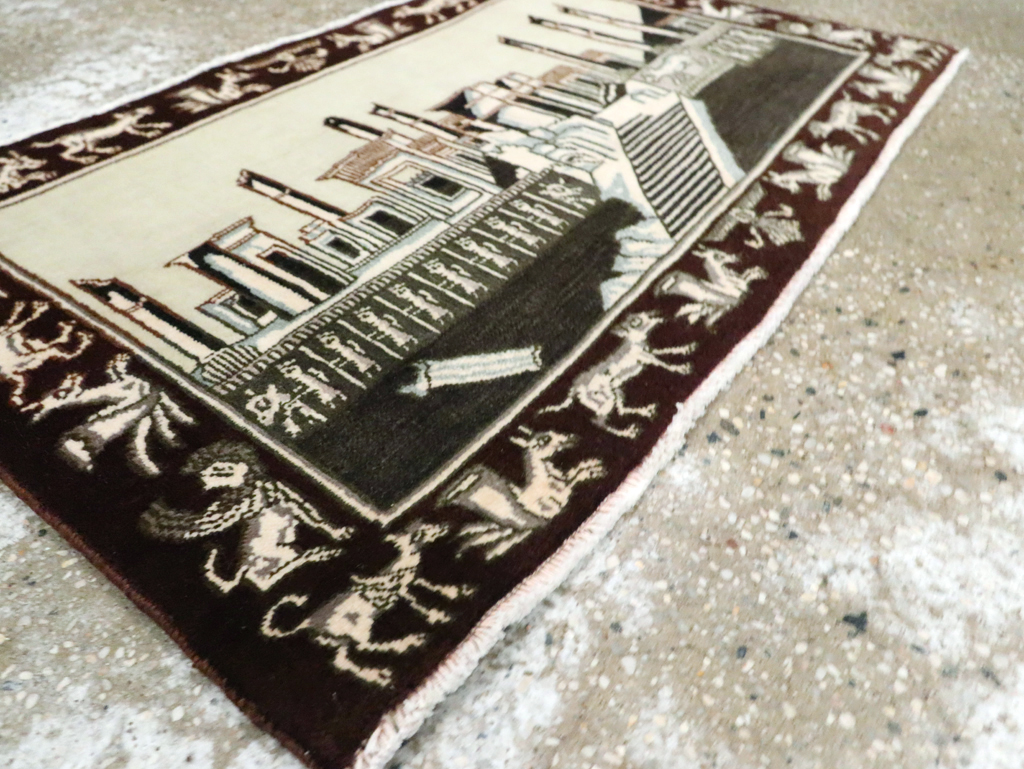 Vintage Persian Tabriz Pictorial Rug, No.28438 - Galerie Shabab