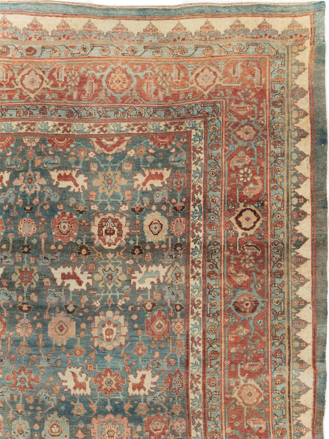 Antique Persian Bidjar Square Room Size Carpet, No.28469 - Galerie Shabab