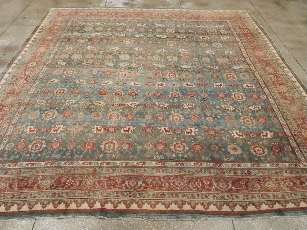 Antique Persian Bidjar Square Room Size Carpet, No.28469 - Galerie Shabab