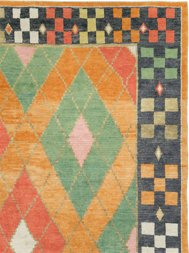 Contemporary Square Turkish Tulu Large Room Size Carpet, No.28485 - Galerie Shabab