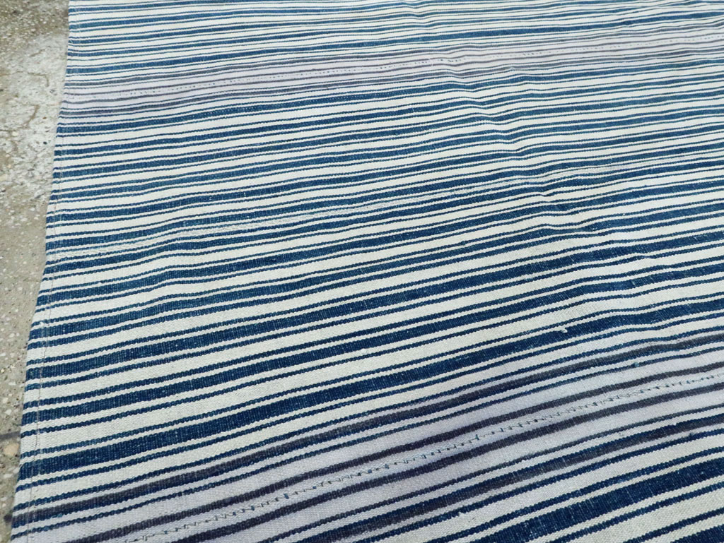 Vintage Persian Flatweave Kilim Square Accent Carpet, No.28569 - Galerie Shabab