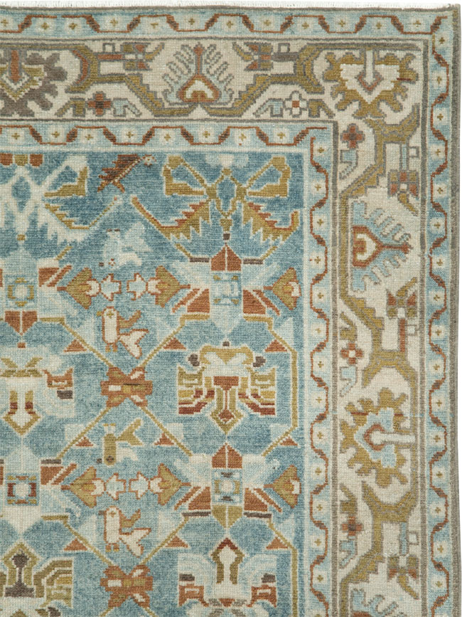 Vintage Persian Malayer Accent Rug, No.28572 - Galerie Shabab