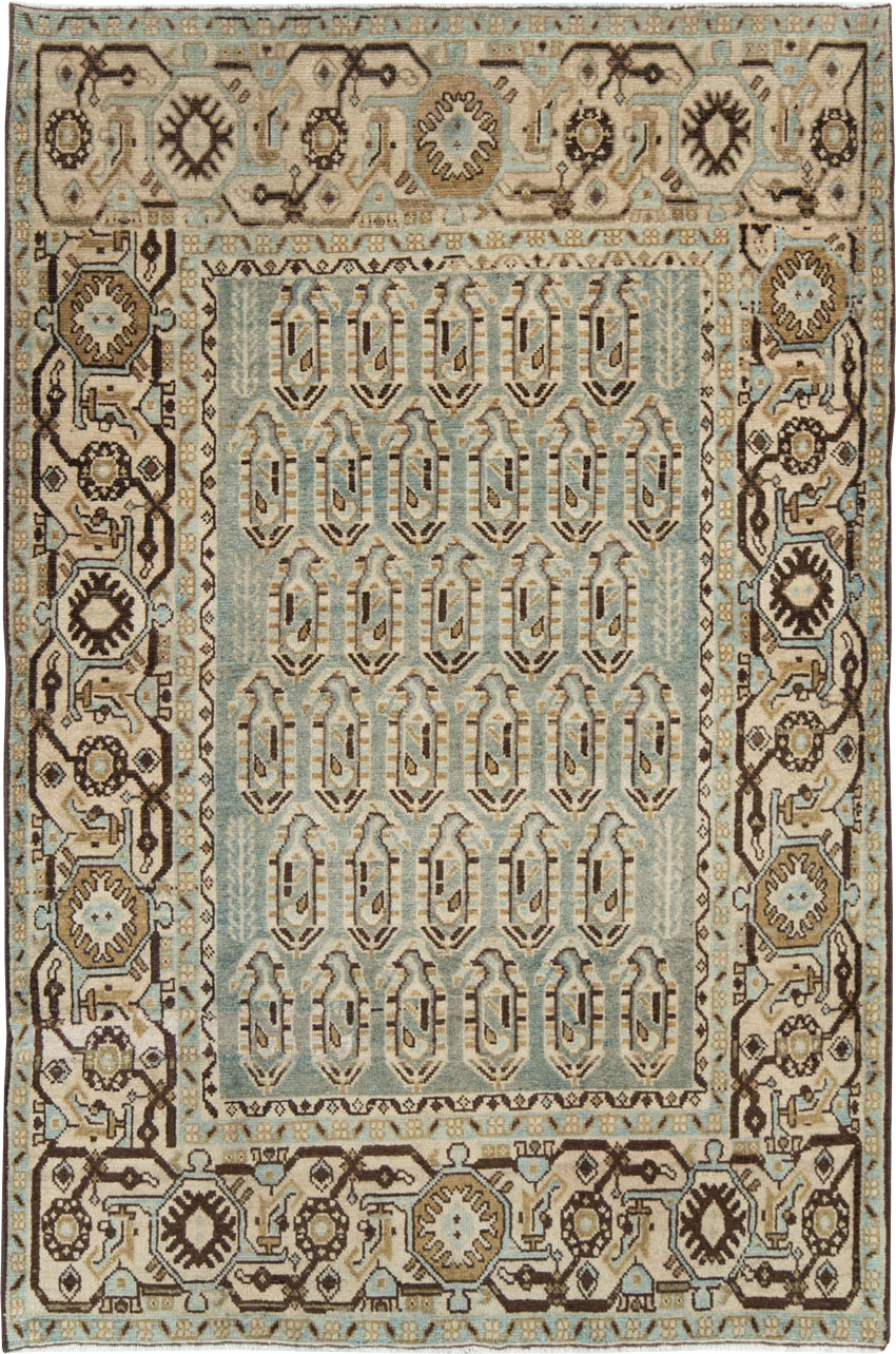 Vintage Persian Malayer Accent Rug, No.28577 - Galerie Shabab