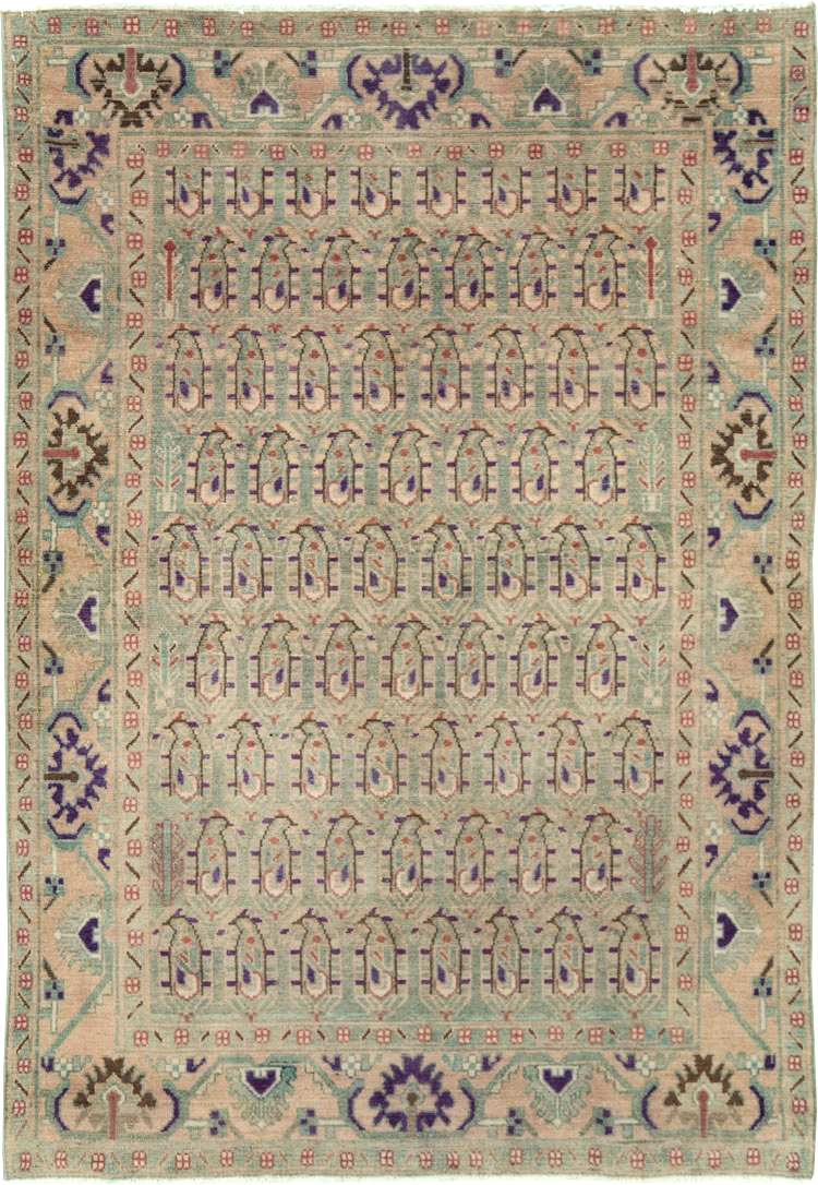 Vintage Persian Malayer Accent Rug, No.28599 - Galerie Shabab