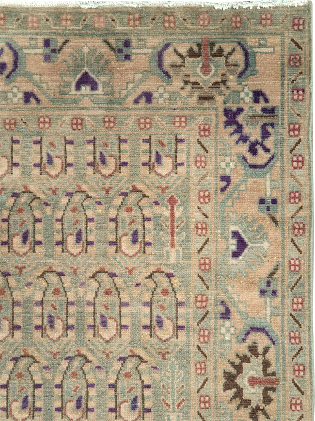 Vintage Persian Malayer Accent Rug, No.28599 - Galerie Shabab