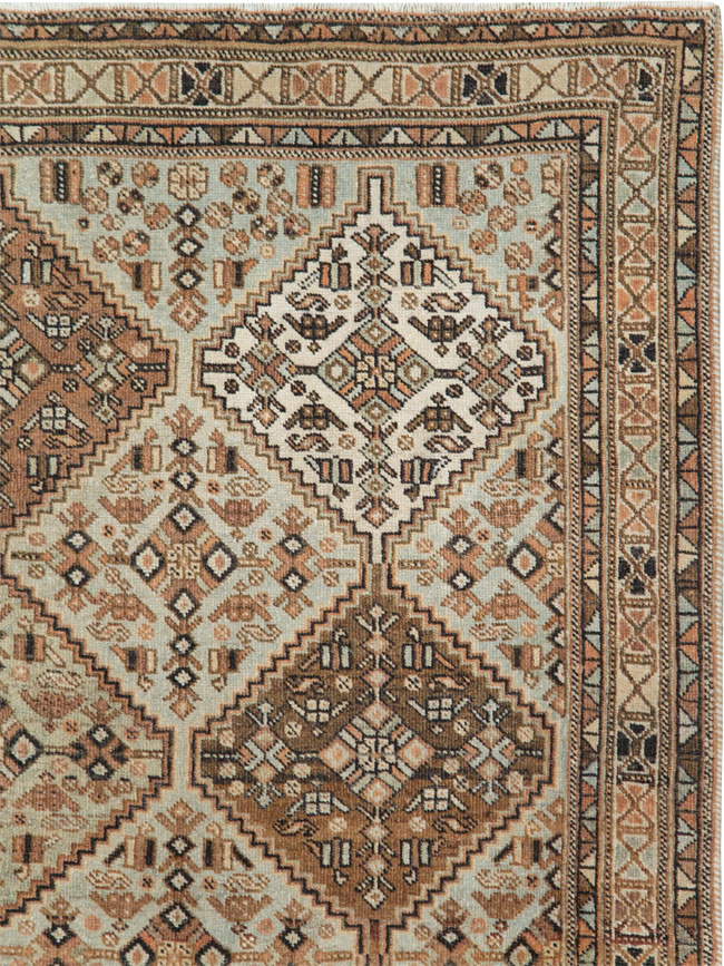 Antique Persian Afshar Accent Rug, No.28618 - Galerie Shabab