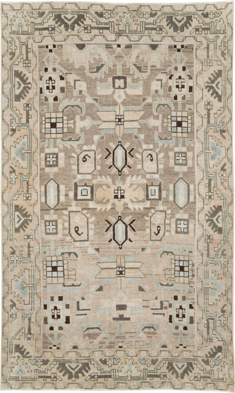 Vintage Persian Malayer Accent Rug, No.28622 - Galerie Shabab