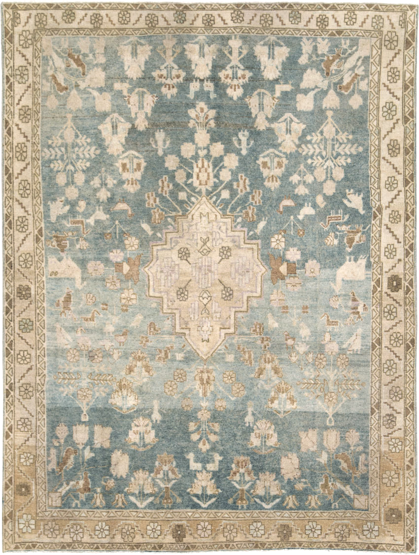 Vintage Persian Malayer Accent Rug, No.28644 - Galerie Shabab
