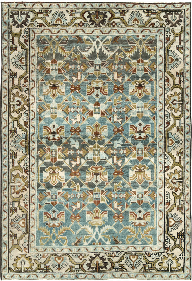 Vintage Persian Malayer Accent Rug, No.28648 - Galerie Shabab