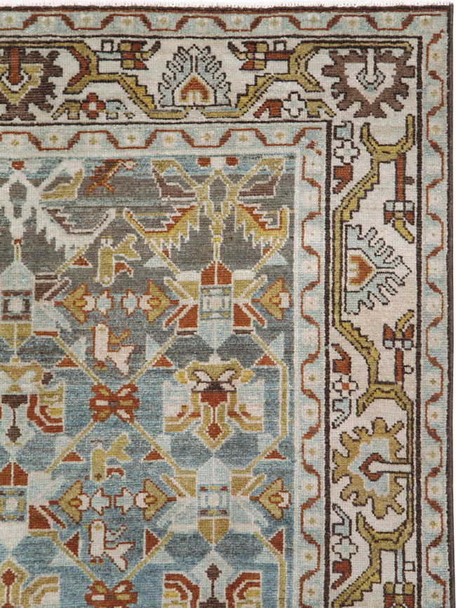 Vintage Persian Malayer Accent Rug, No.28648 - Galerie Shabab