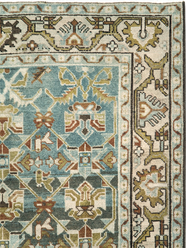 Vintage Persian Malayer Accent Rug, No.28648 - Galerie Shabab