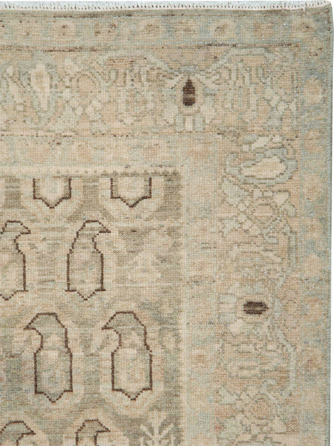 Vintage Persian Malayer Throw Rug, No.28765 - Galerie Shabab