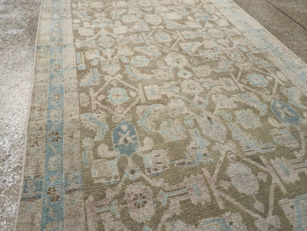 Vintage Persian Malayer Wide Gallery Runner, No.28776 - Galerie Shabab