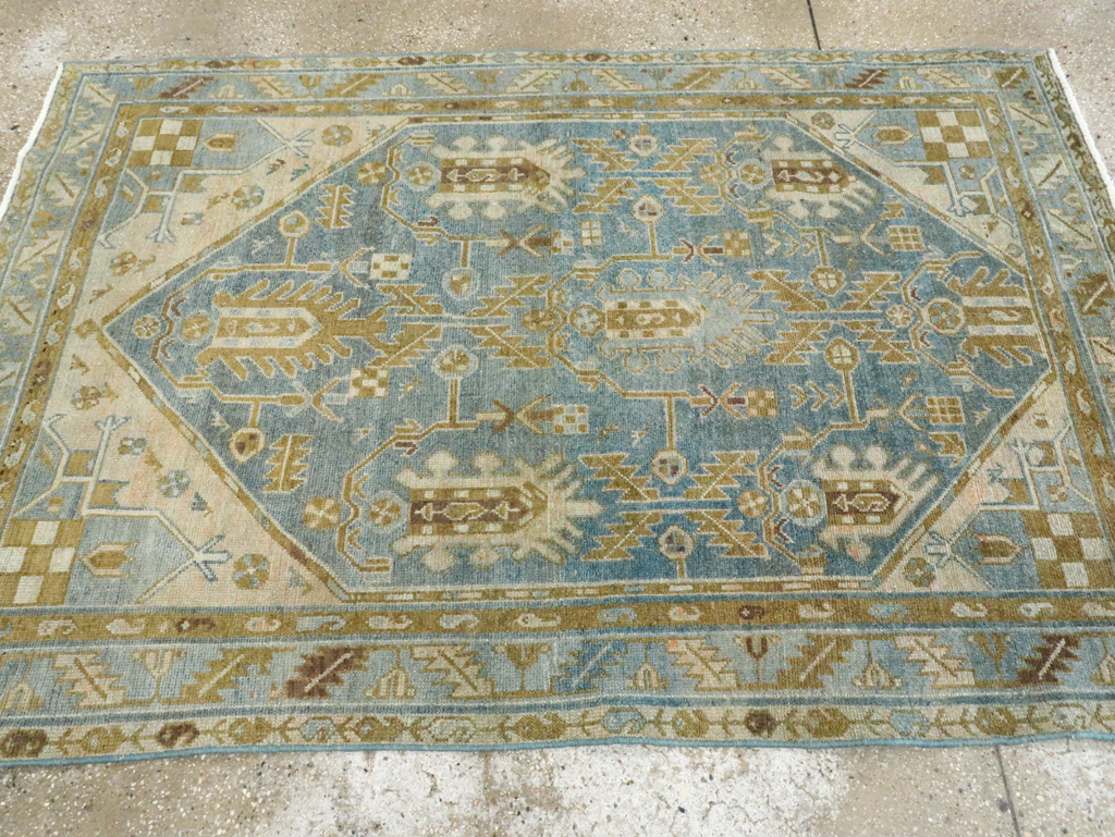 Vintage Persian Malayer Accent Rug, No.28804 - Galerie Shabab