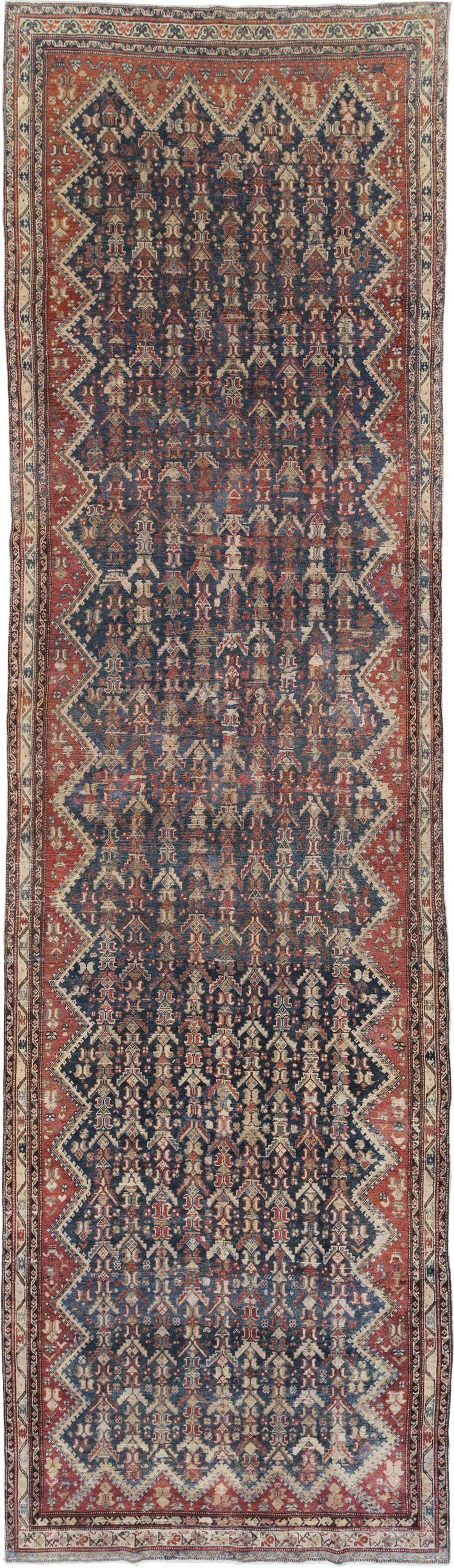 Antique Persian Malayer Wide Gallery Runner, No.28888 - Galerie Shabab