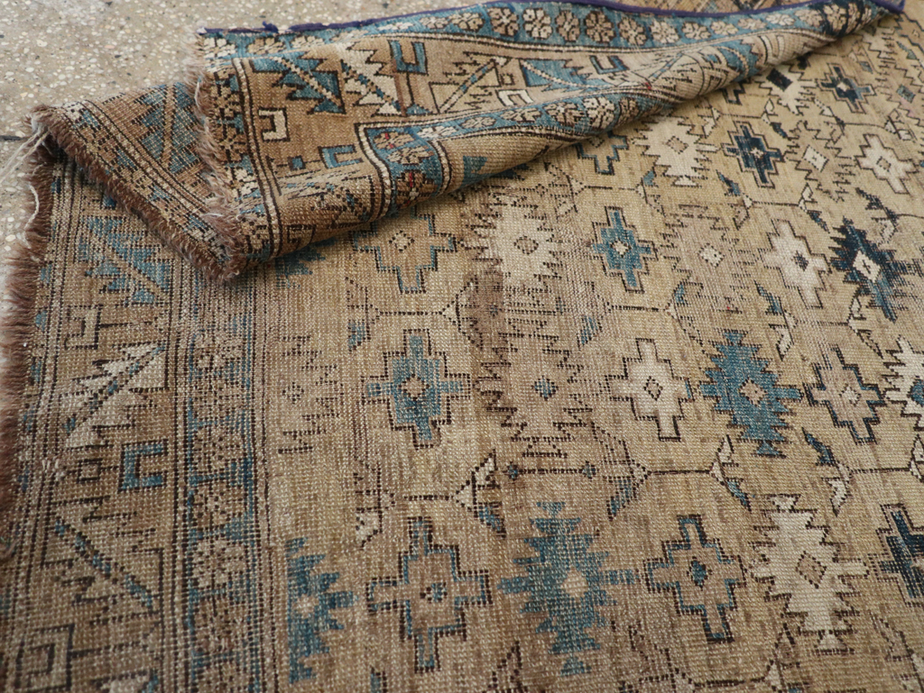 Distressed Antique Caucasian Shirvan Square Accent Rug, No.28894 - Galerie Shabab