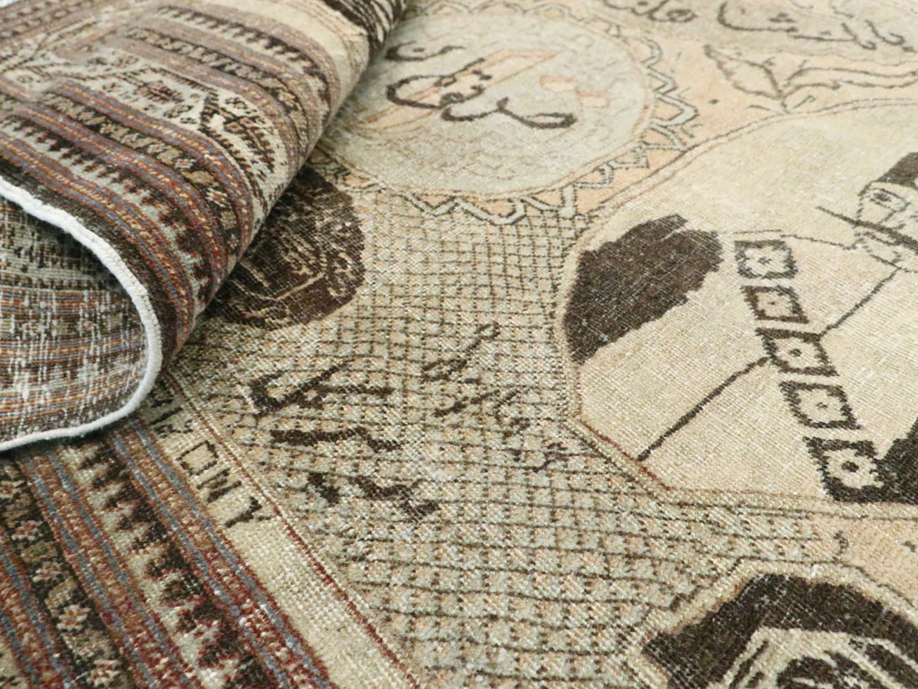 Antique Persian Tabriz Pictorial Rug, No.28901 - Galerie Shabab